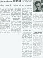 Interview de Jean Gourguet par Henri Marc pour le journal France Film International