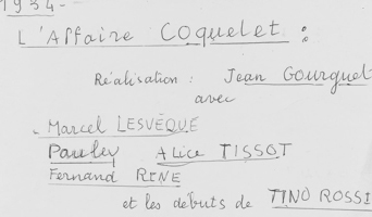 L'affaire Coquelet : film que nous recherchons activement
